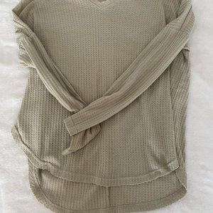 Sage green waffle knit tunic